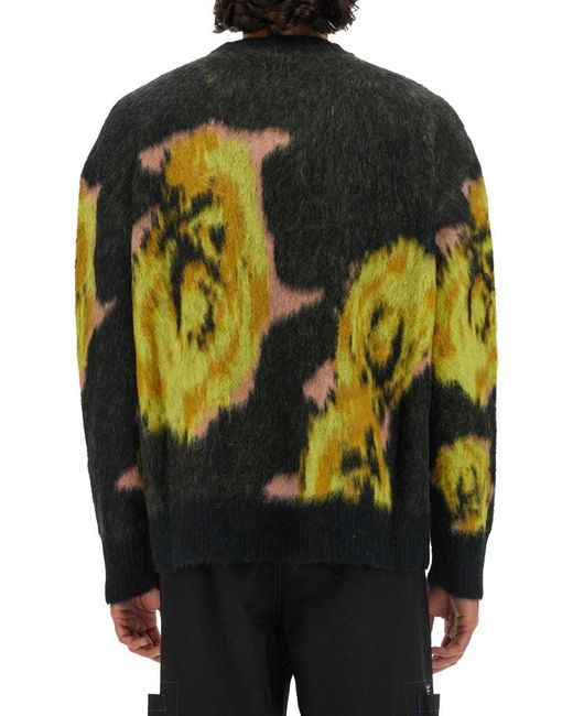 MSGM Black "Underground Pixelled Roses" Jersey