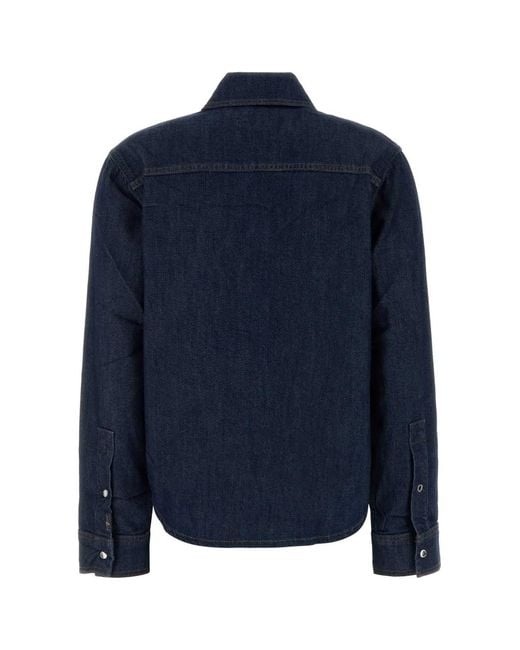 7 For All Mankind Blue Camicia Utility Classic Shirt