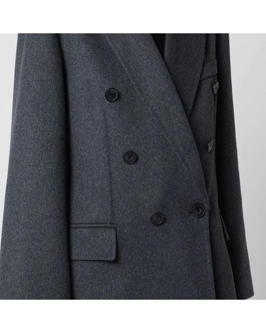 Victoria Beckham Blue Doublebreasted Coat