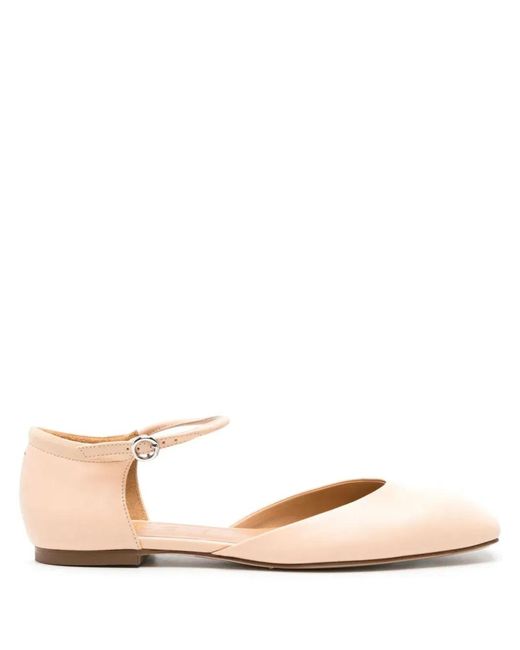 Aeyde Natural Miri Nappa Leather Peach Shoes