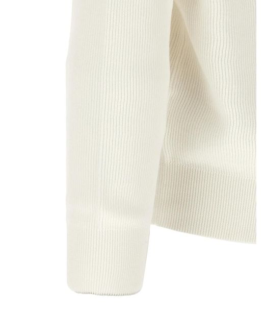Brunello Cucinelli White Cotton Cardigan Clothing for men