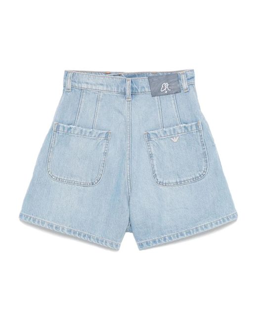 Emporio Armani Blue Denim Shorts