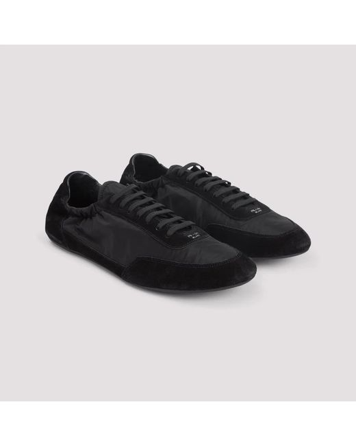 Prada Black Nylon And Suede Sneakers for men