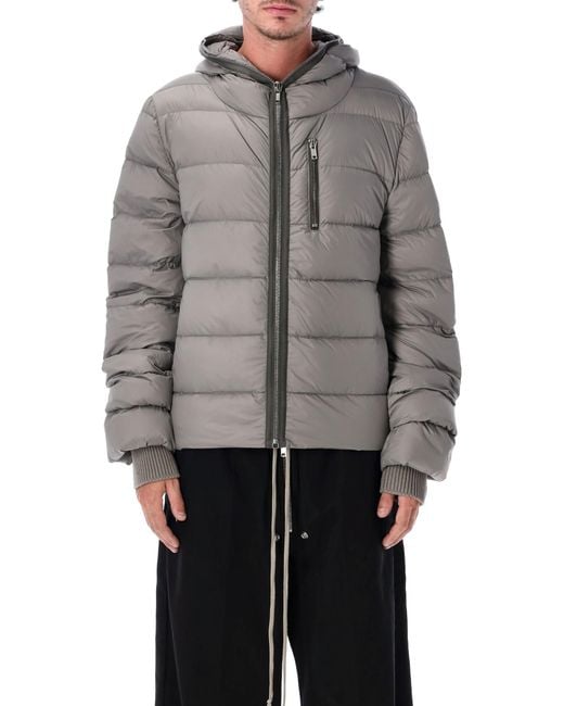 Rick Owens Gray Gimp Down Jacket for men