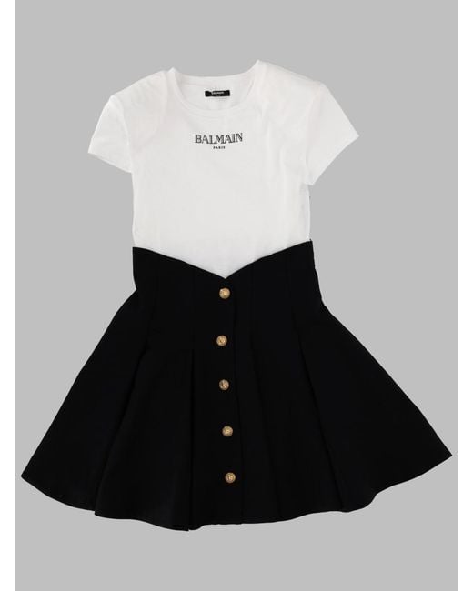 Balmain White Abiti Tessuto