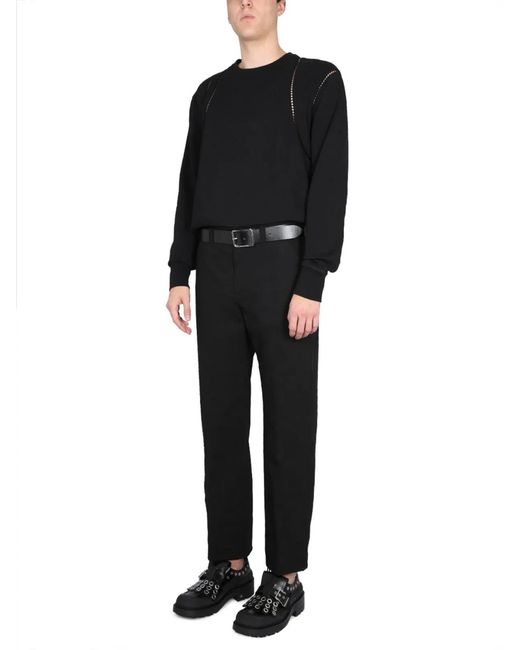 McQueen Black Workwear Pants for men