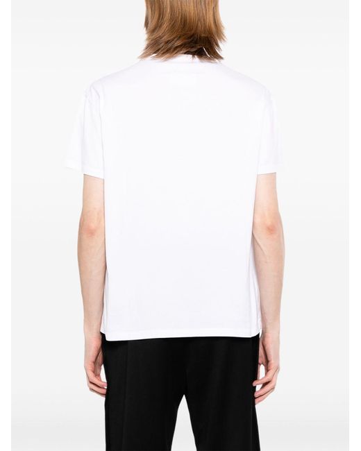 Maison Margiela White Distorted Logo T-Shirt for men