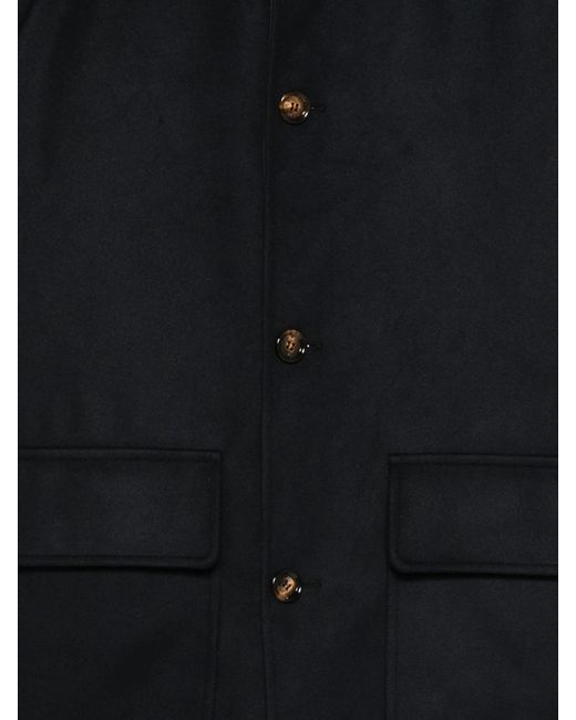 KIRED Blue Polyester Viscose Cusna Coat for men