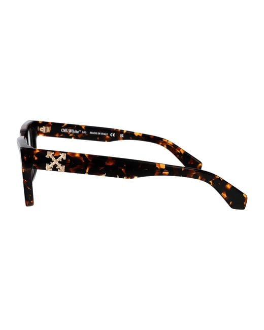 Off-White c/o Virgil Abloh Black Shiny Dark Havana Acetate Glasses