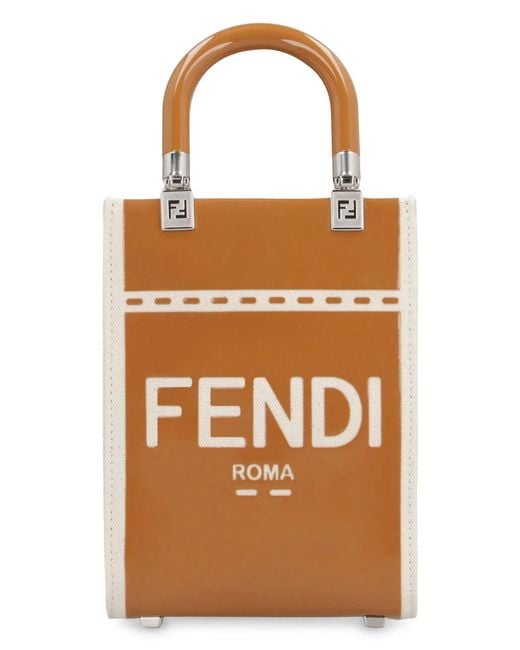 Fendi Brown Mini Sunshine Handbag
