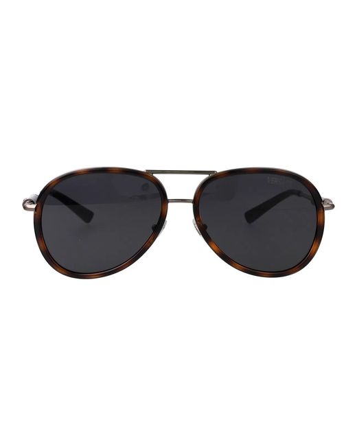 Versace Black Metal Frame Sunglasses