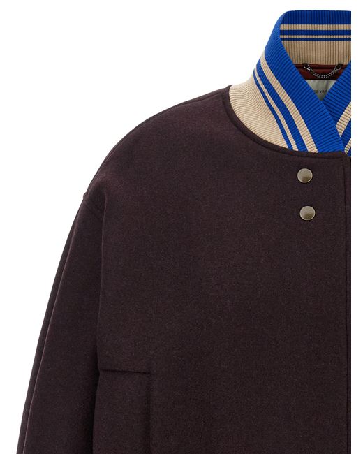 Dries Van Noten Blue 'Valdi' Bomber Jacket