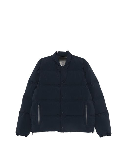 Herno Blue Quilted Press-Stud Jacket for men