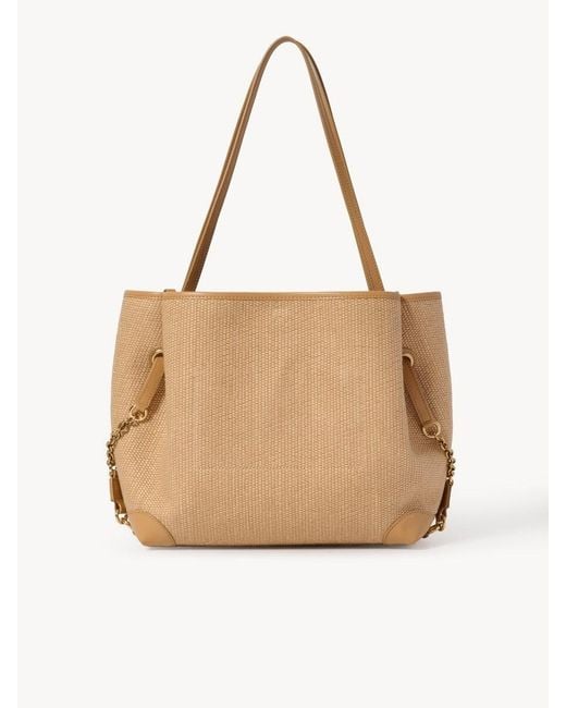 Chloé Natural Raffia Chloã Clover Shopping Bag