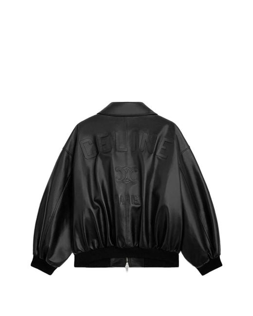 Céline Black Teddy Leather Jacket for men