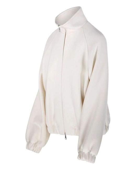 Max Mara White Wool And Cotton Jacket