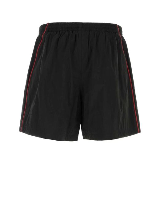 Balenciaga Black Nylon Bermuda Shorts for men