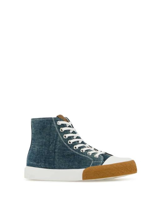 Loewe Blue Denim Paula S Ibiza Block Sneakers for men
