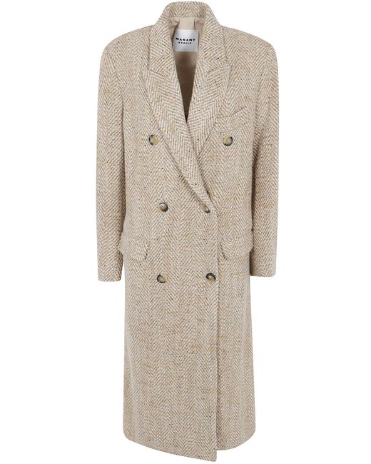 Isabel Marant Natural Isabel Marant Etoile "Pilda" Long Doublebrested Coat