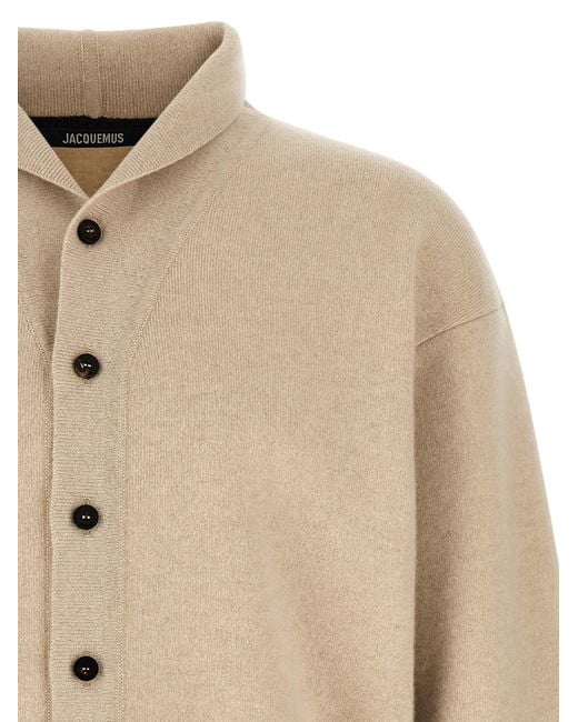 Jacquemus Natural 'Le Cardigan Pelota' Cardigan for men