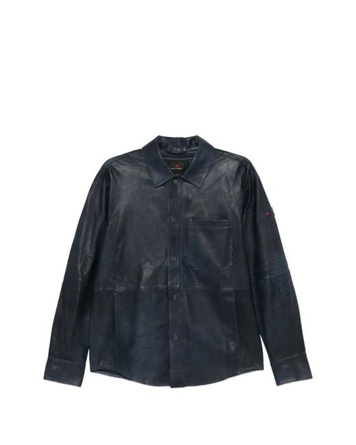 Peuterey Blue Todd Leather Jacket