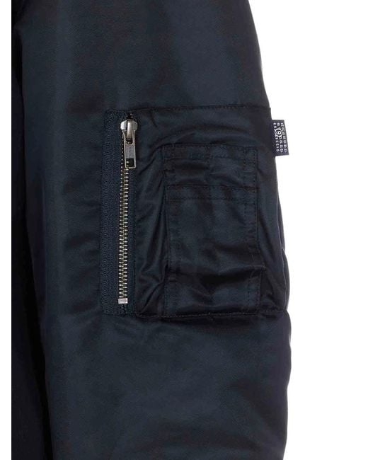 MM6 by Maison Margiela Blue Hooded Sweatshirt for men