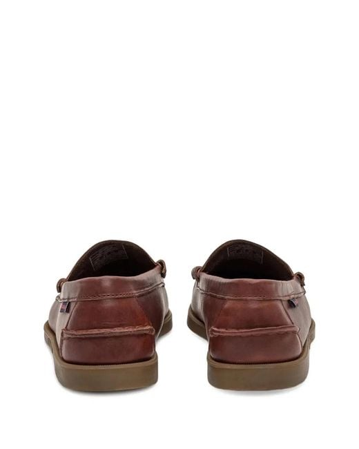 Sebago Brown "Dolphin" Waxed Loafer for men