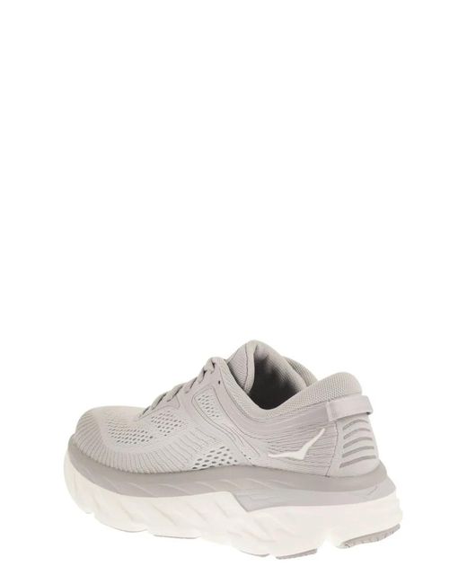 Hoka One One Gray Textile Synthetic Sneakers