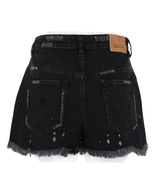 Isabel Marant Black Shorts Aecia Con Ricami