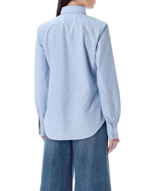 Polo Ralph Lauren Blue Long Sleeve Button Front Shirt