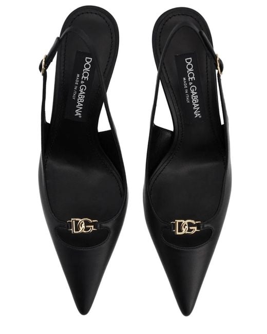 Dolce & Gabbana Black Slingback "Lollo"