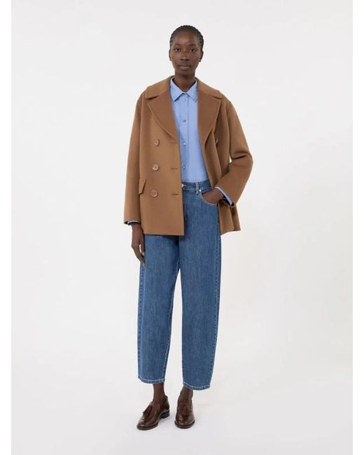 Max Mara Blue Cotton Oxford Shirt