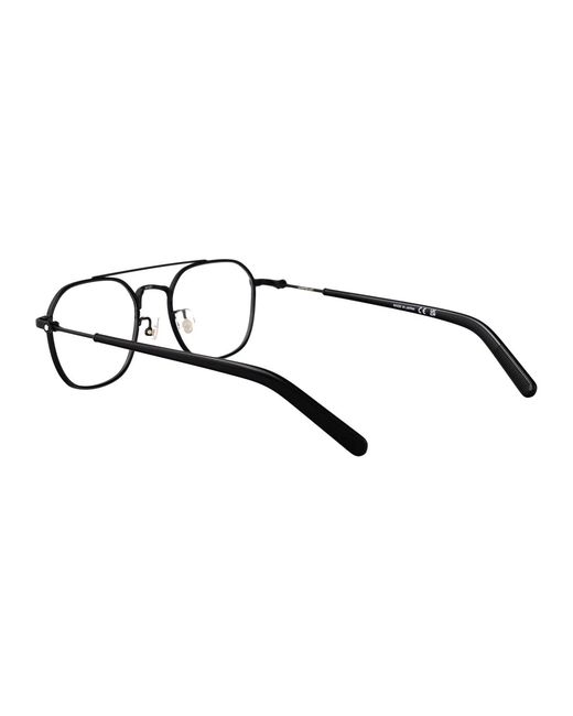 Montblanc Black Transparent Acetate Glasses for men