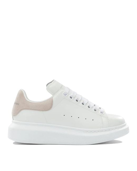 McQueen White Leather Rubber Sneakers