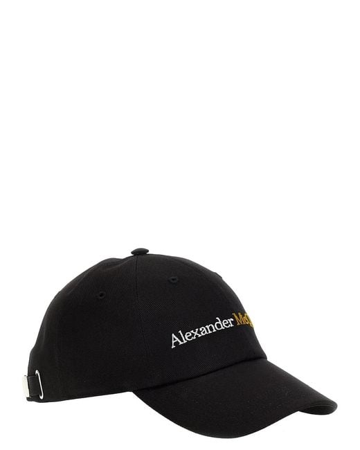 McQueen Black Logo Cap for men