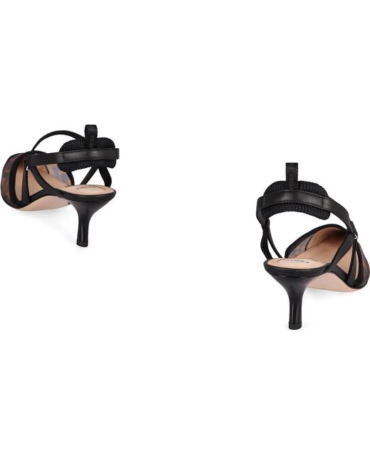 Fendi Black Colibrì Lite Pointy-Toe Slingback
