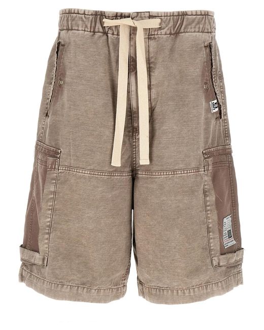 Maison Mihara Yasuhiro Gray Cotton Bermuda Shorts for men