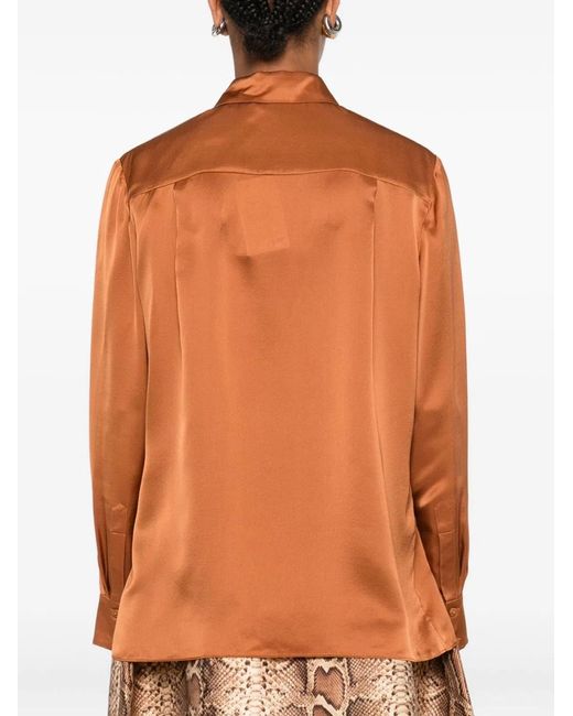 Zimmermann Orange Silk Shirt