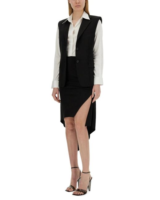 Helmut Lang Black Wool Vest