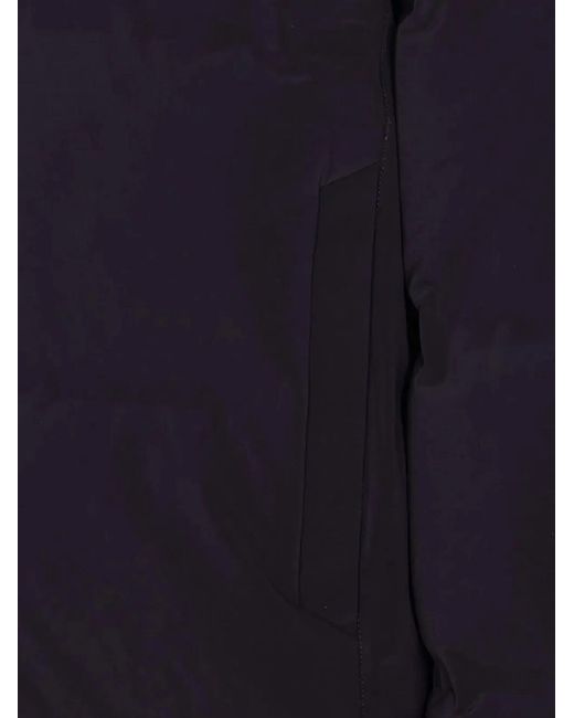 Herno Blue New Impact Long Down Jacket With Hood for men