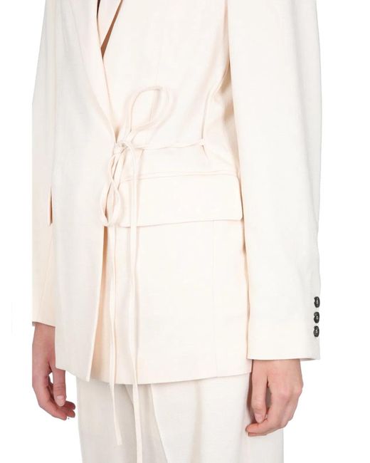 MSGM White Viscose Blazer