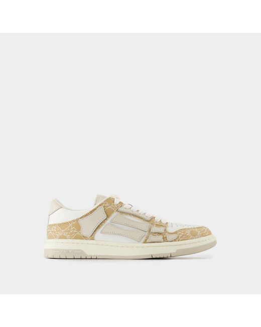 Amiri Natural Low-Top Quad Skeleton Sneakers for men