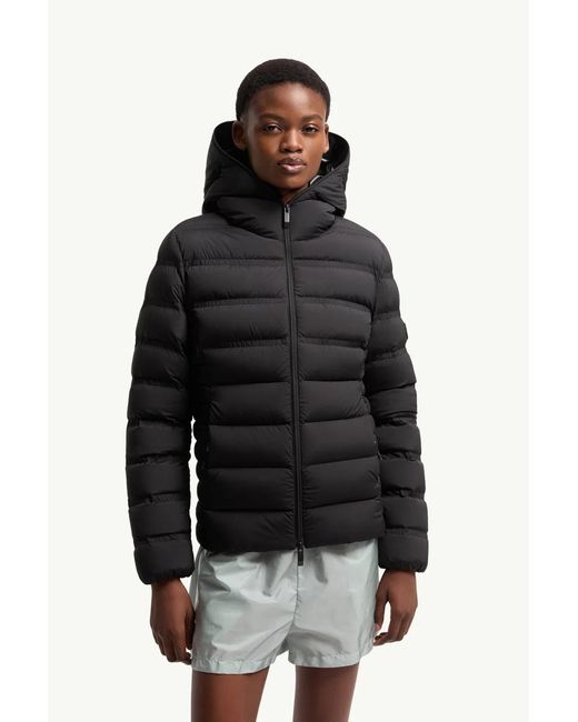 Moncler Black Alete Short Down Jacket With Hood