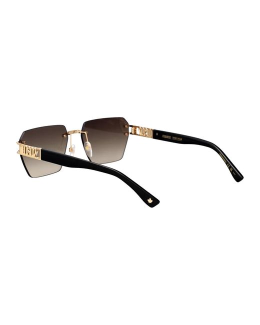 DSquared² Brown Metal Sunglasses for men