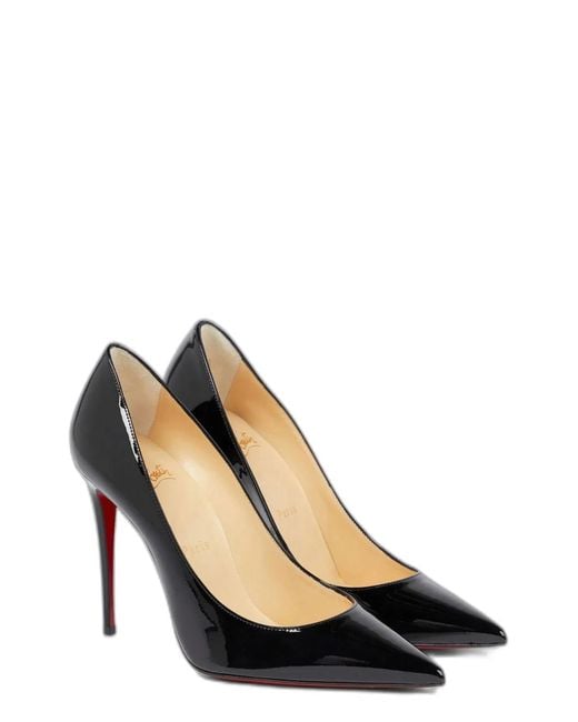 Christian Louboutin Black Kate 100 Patent Leather Pumps