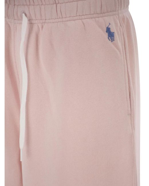 Polo Ralph Lauren Pink Jogging Trousers With Drawstring