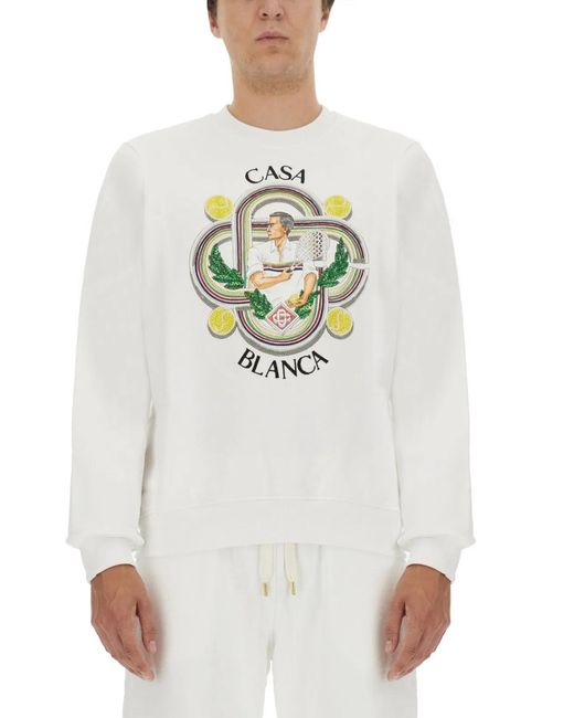 Casablanca White Sweatshirt With Logo for men