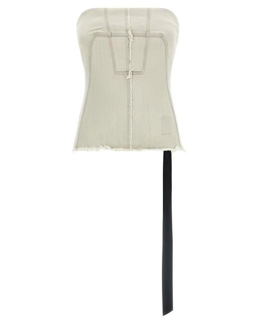 Rick Owens White 'Bustier' Top