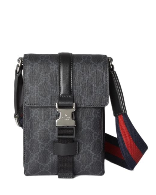 Gucci Black Gg Supreme Mini Crossbody Bag for men