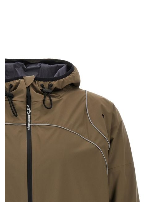 Balenciaga Green Techwear Zip Jacket for men